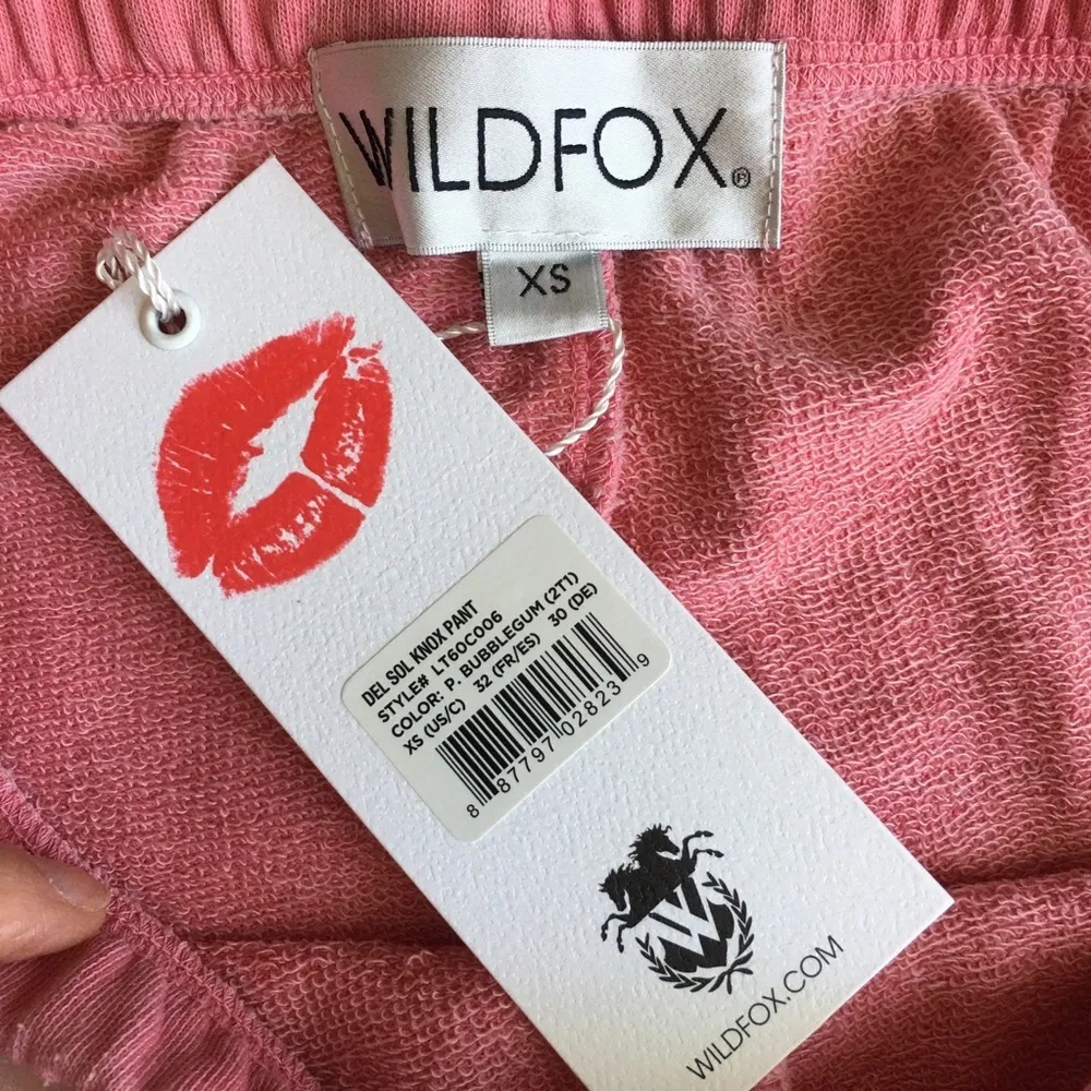 Wildfox “Del Sol Knox Pant” Sunshine Joggers, Bubblegum Pink, Yellow, Size XS - Image 7