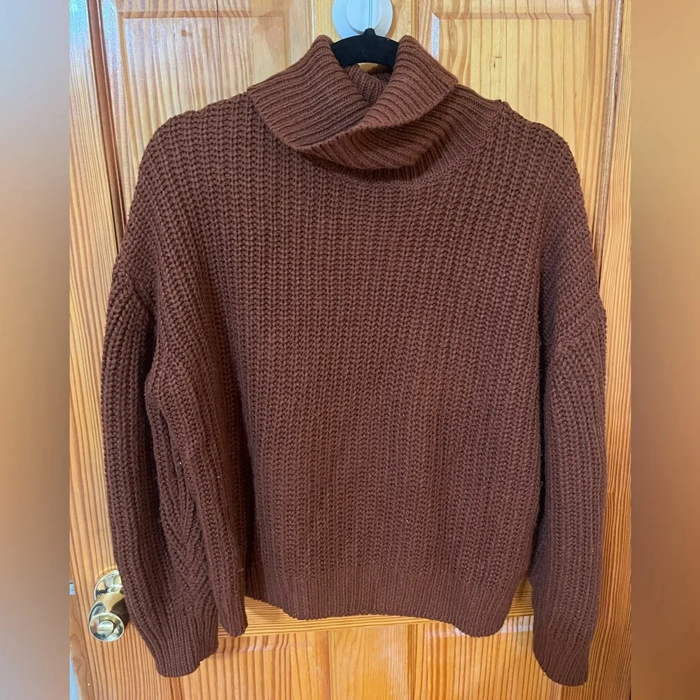 Threadbare Grace roll neck sweater Brown Size 10 - Image 4