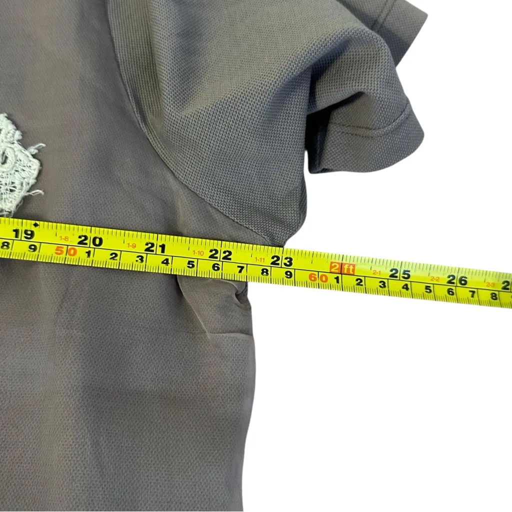 Fabiana Filippi Embroidered Silk and Cotton Contrasting Polo Shirt XXL Purple Size 18 - Image 9