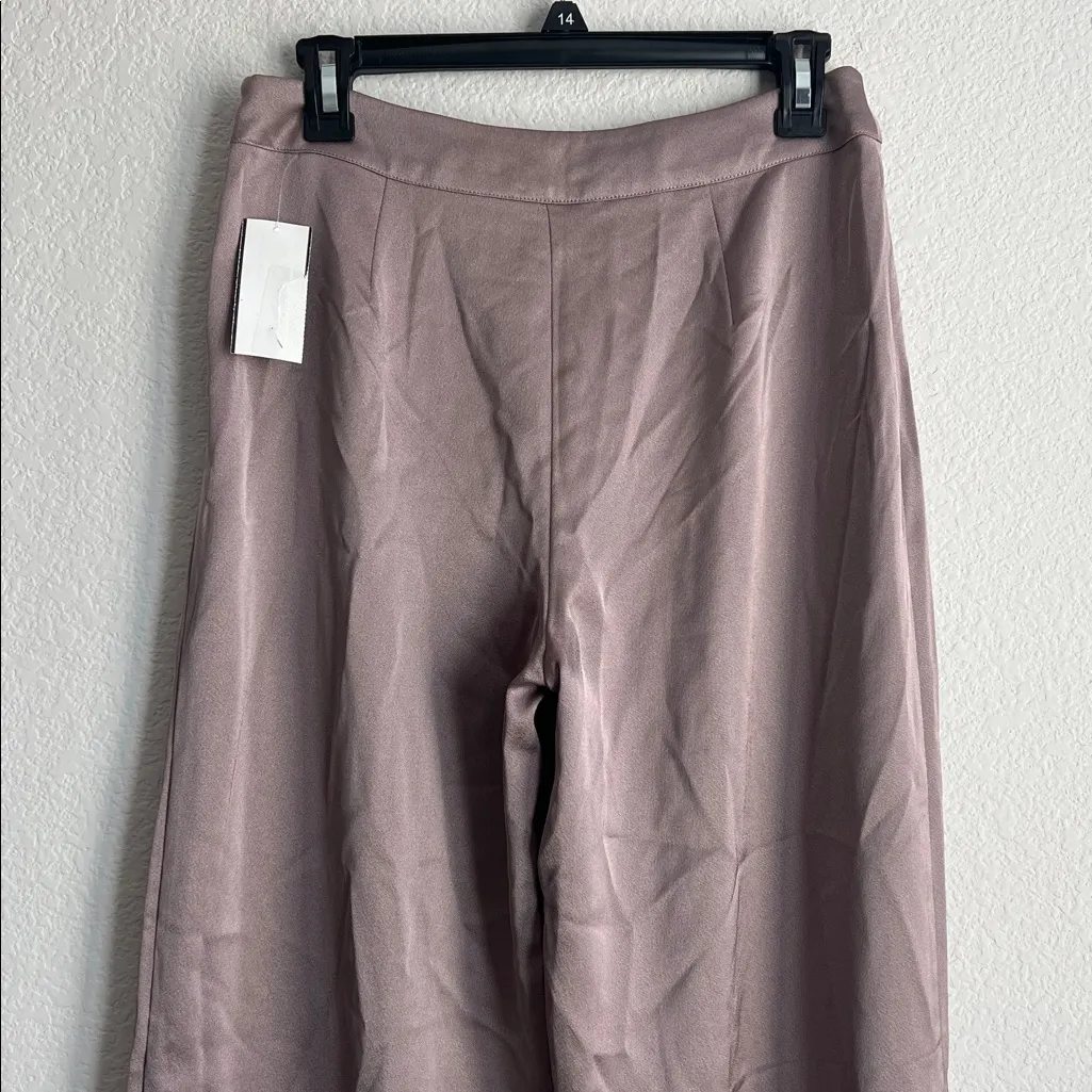 Trina Turk Wide-Leg Satin Pants in Mauve, Size 2, New w/Tag - Image 5