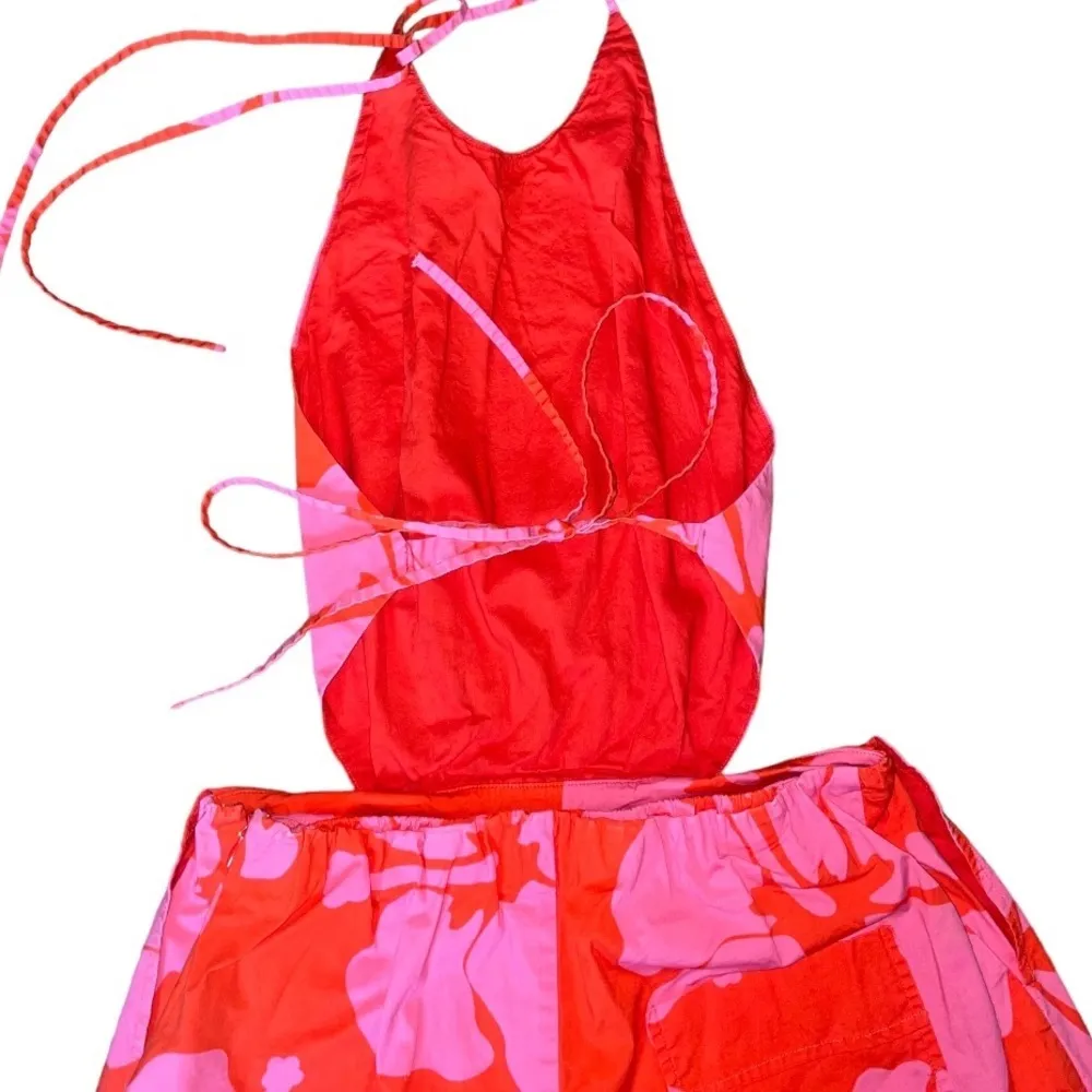 Staud Georgia Halter Neck Floral Print Romper - Image 8