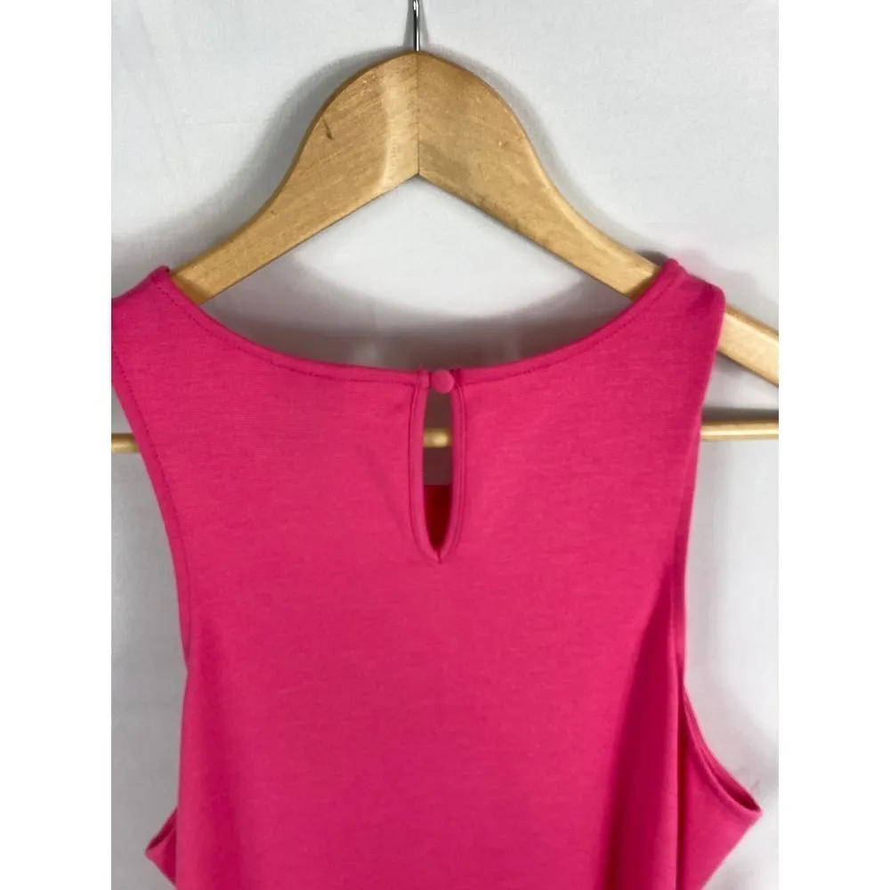 A New Day Gathered Side Pink Sleeveless Midi Dress Size XL - Image 5