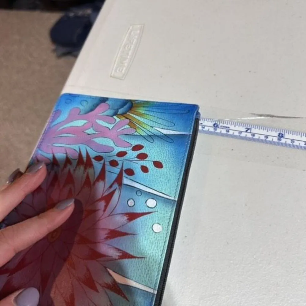 Anuschka Women's Hand Painted Genuine Leather RFID Organizer Wallet Multicolor - Image 11