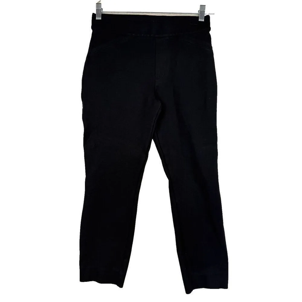 3 Pack Spanx Black Faux Leather Jeans Perfect Fit Capri‎ Pants High Rise Size M - Image 6