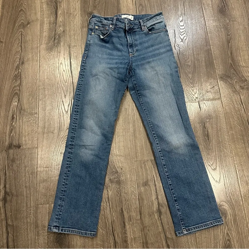 MNG by Mango Straight Leg Jeans Women's Size 6 High Waist Medium Wash Denim - Image 2