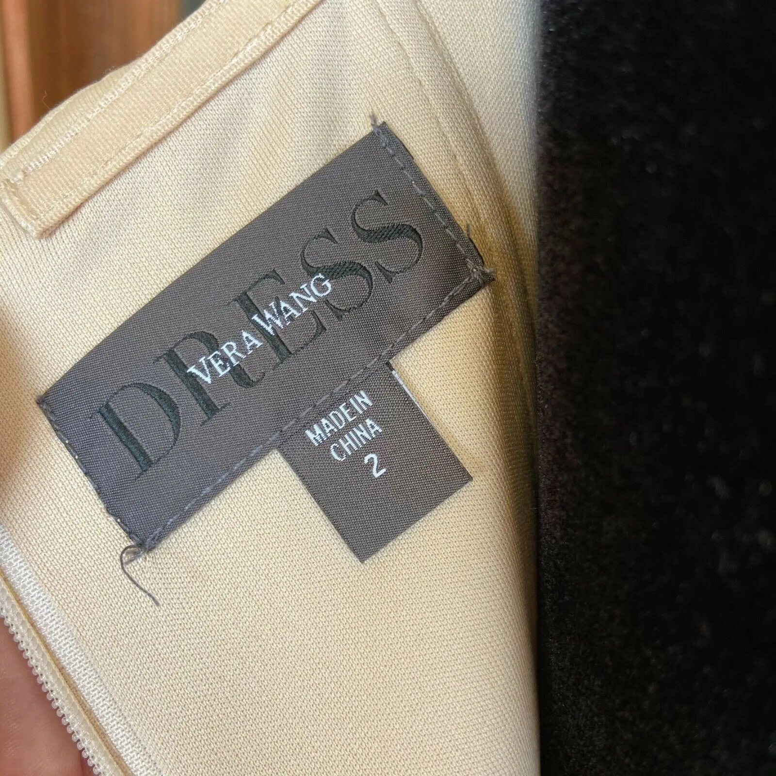 Vera‎ Wang DRESS Womens Size 2 Lace Fit and Flare Rum Pink Can Be Strapless - Image 3