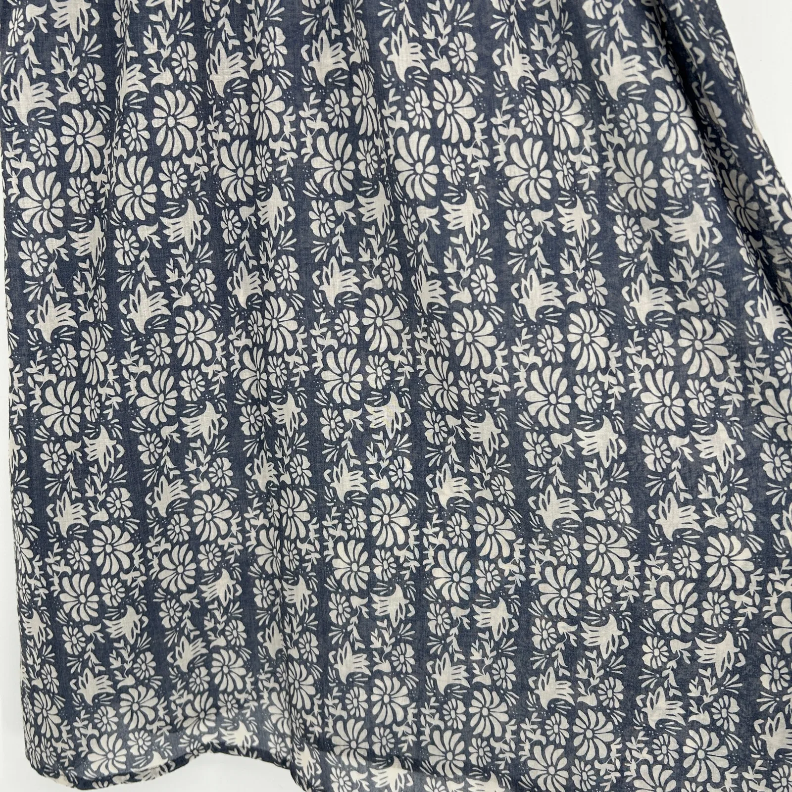 MERSEA Light & Breezy Dress Womens Small Medium Mini Summer Coastal Chic Travel Blue - Image 6