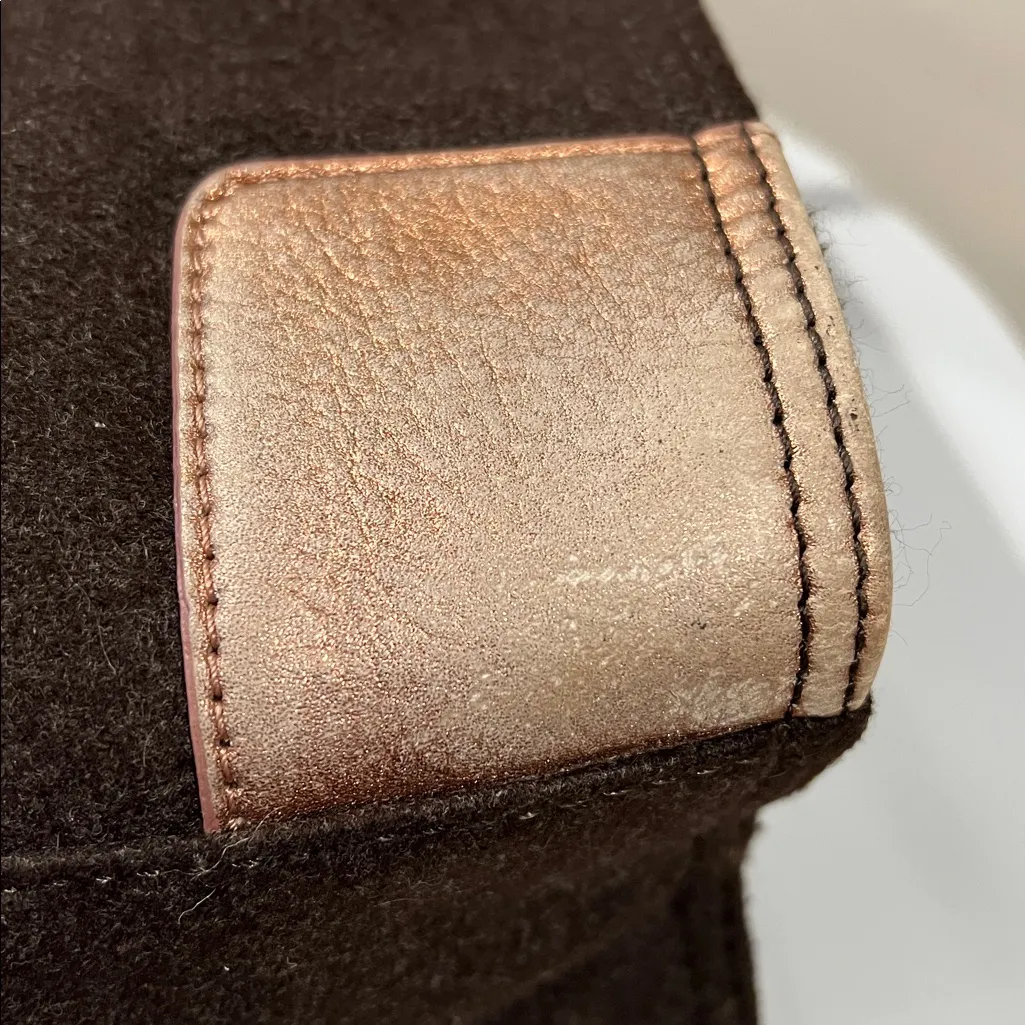 Tory Burch Gray Wool & Rose Gold Tote - needs painting - Image 10