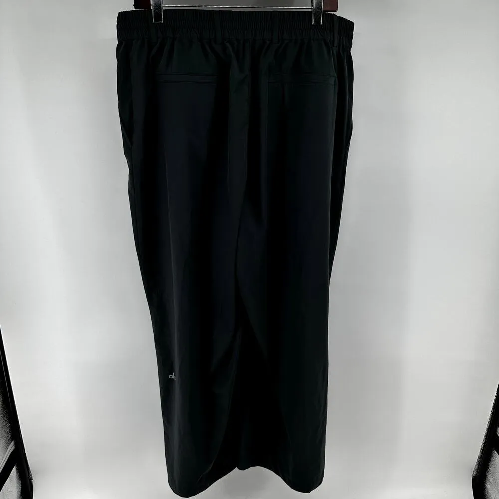 Alo Pursuit Trousers Pants High-Waist Pleats Modern Fit Wide Anthracite 2X - Image 4