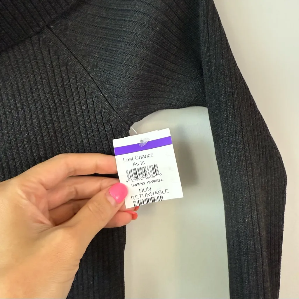 ASTR The Label Cut Out Off The Shoulder Sweater‎ Dress Charcoal S - Image 4