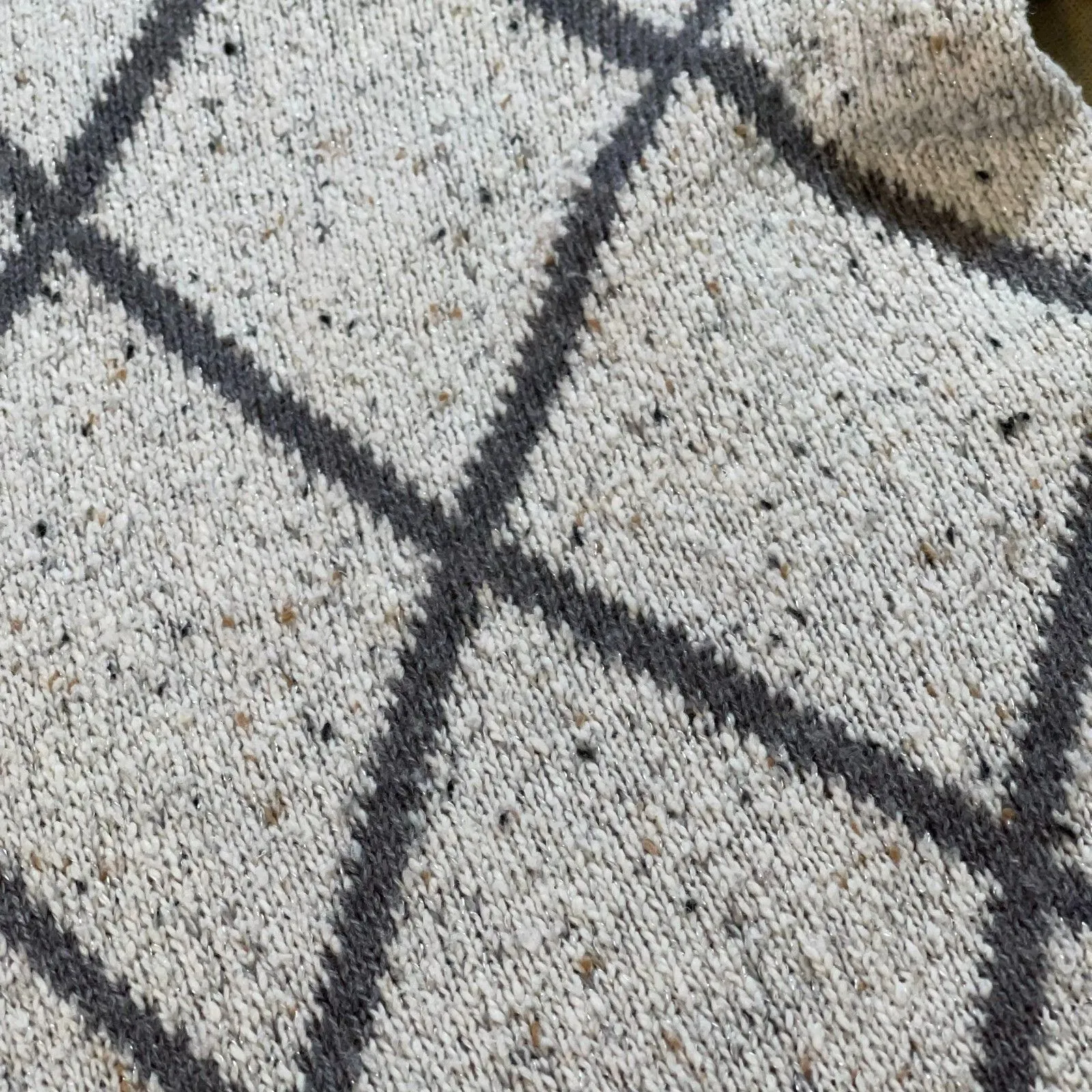 Apt. 9 | Long White Lattice Patterned Longline Cardigan | Medium - Image 6