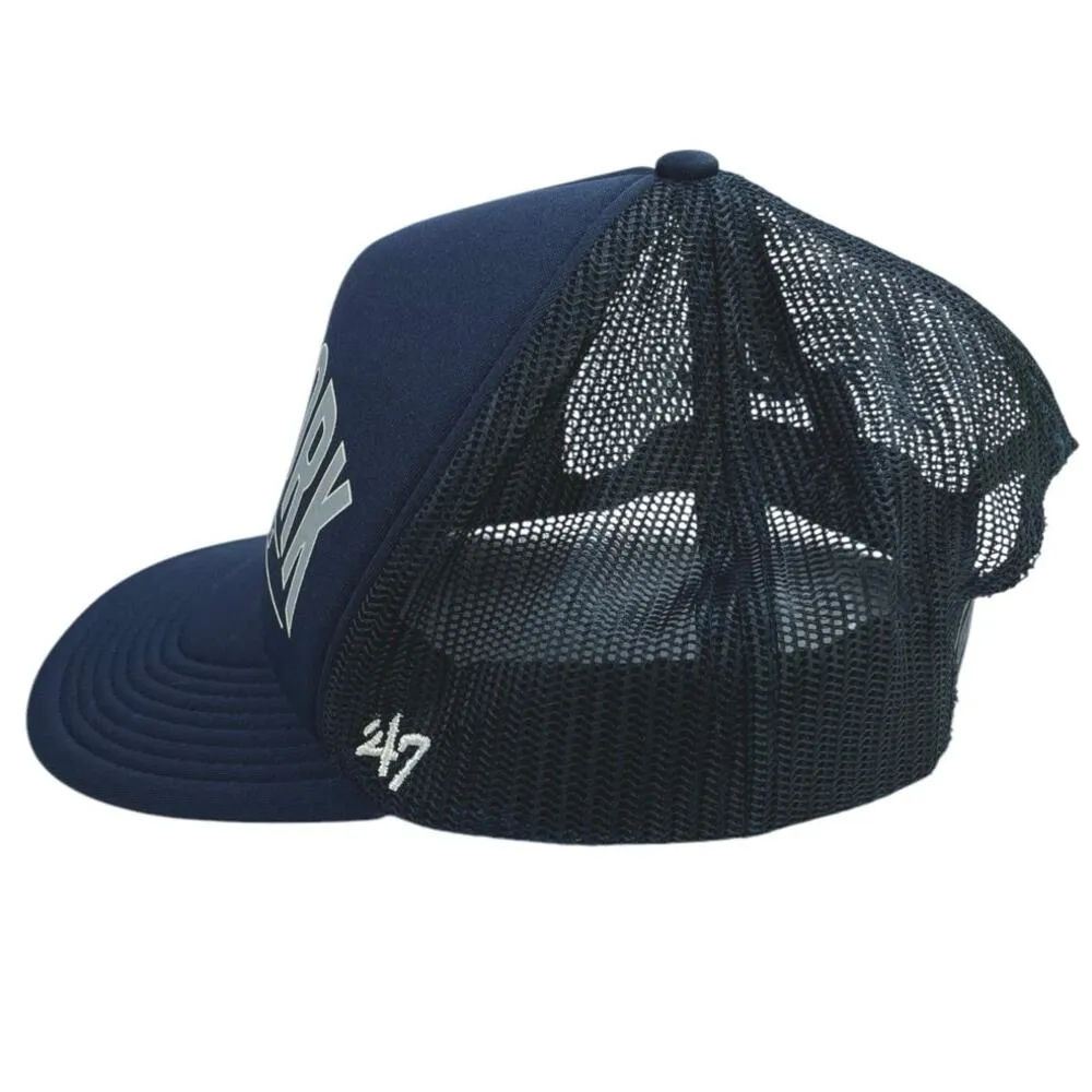 47 Brand MLB New York Yankees Blue Mesh Trucker Snapback Baseball Cap Hat OS - Image 2