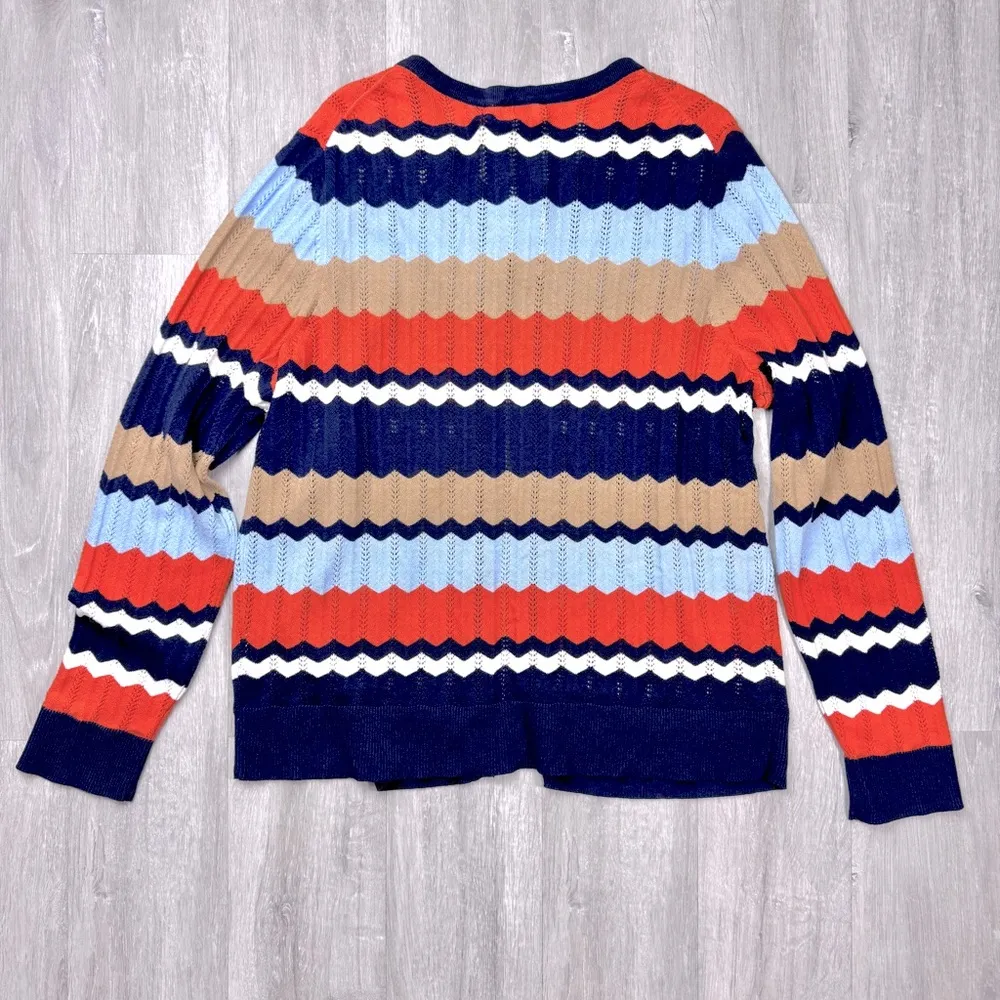 Charter Club Chevron Color Block Button Down Cardigan XXL - Image 6