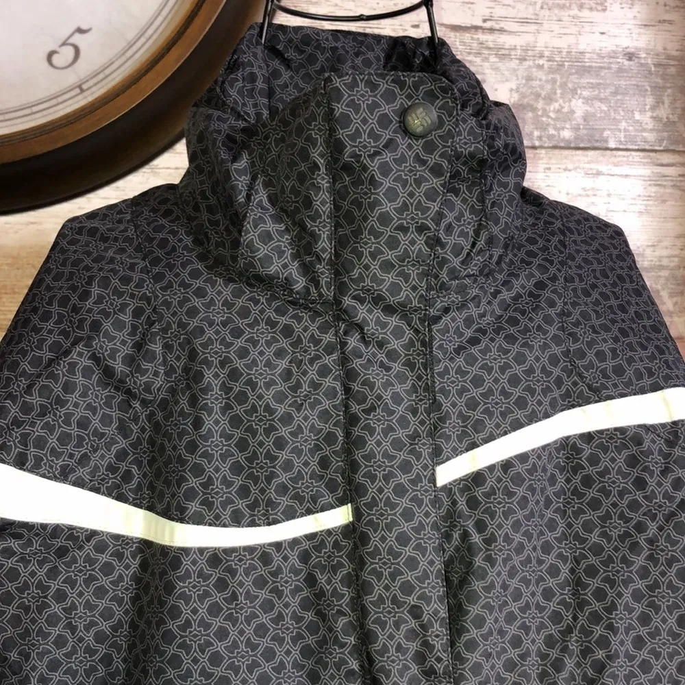 Columbia Interchange Dark Grey Hooded Waterproof Windbreaker Jacket Womens SM​​ - Image 2