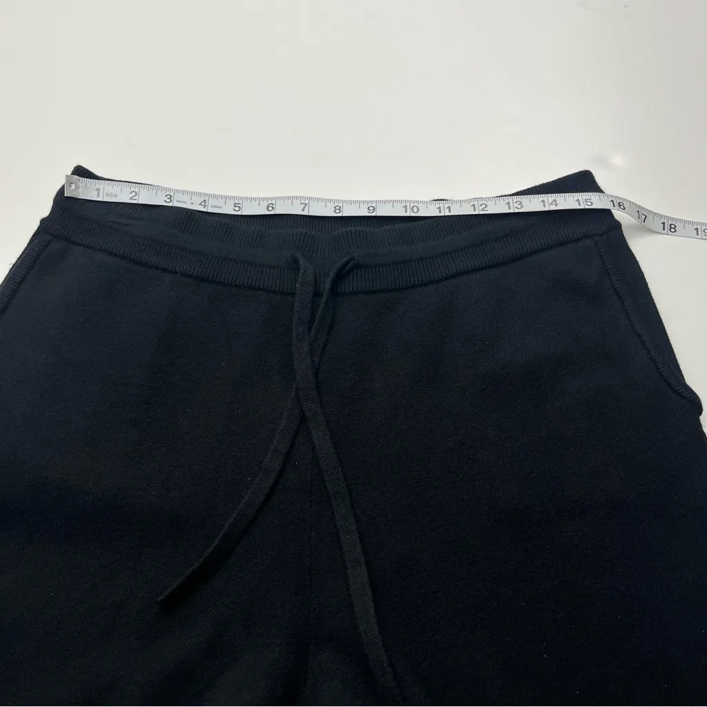 Monrow Soft Knit Cuffed‎ Jogger Womens Size Large Black Pockets Stretch Pull - Image 7