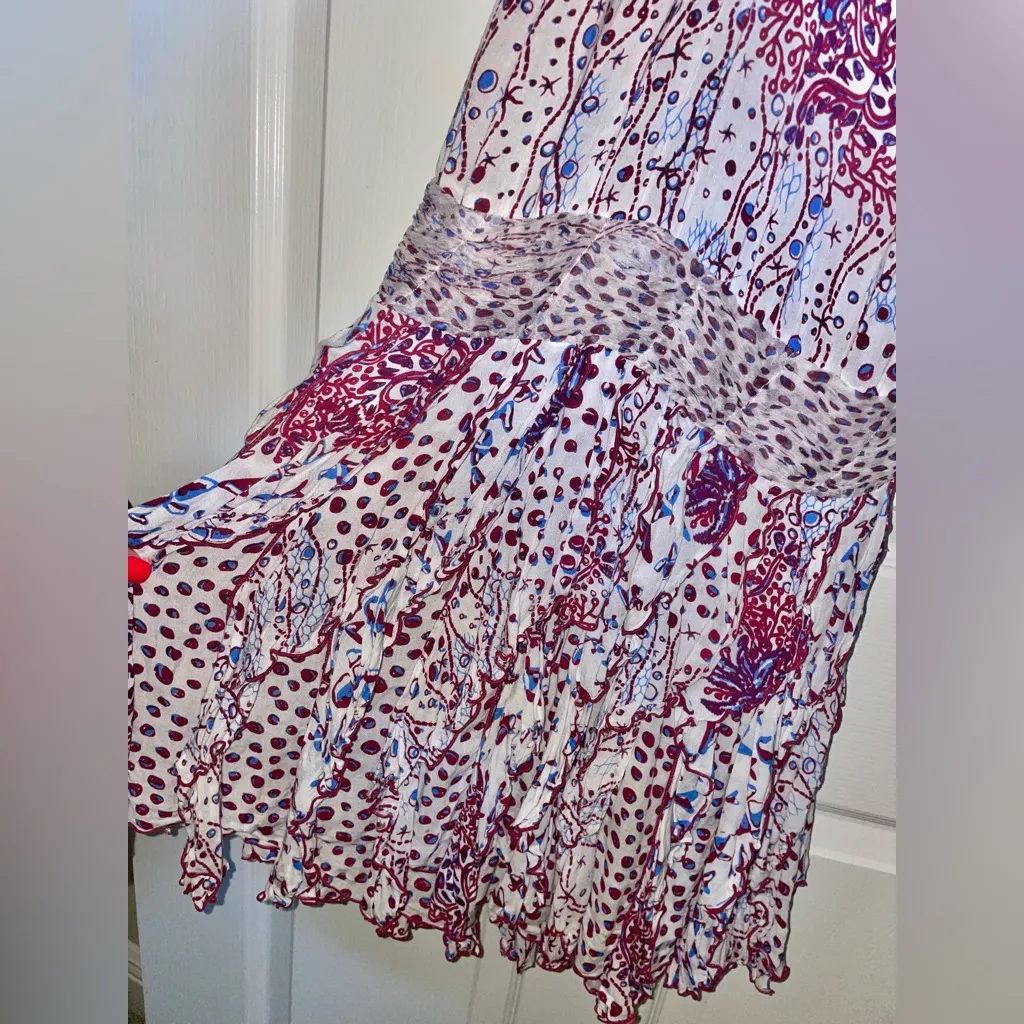 NWOT Poupette St Barth Beline Ruffle Mini V-Neck Dress size Small - Image 6