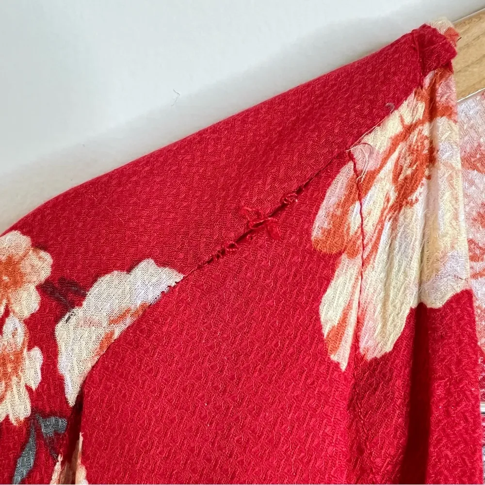 Xhilaration Kimono Robe Cover Up Floral Print Size Xl/XXL Rayon Boho Beachy - Image 13