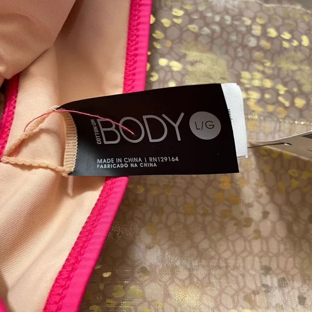 Bleu Rod Beattie Cotton On Pink Purple Ombre Tassel Bikini Set Large/12 NWT - Image 3