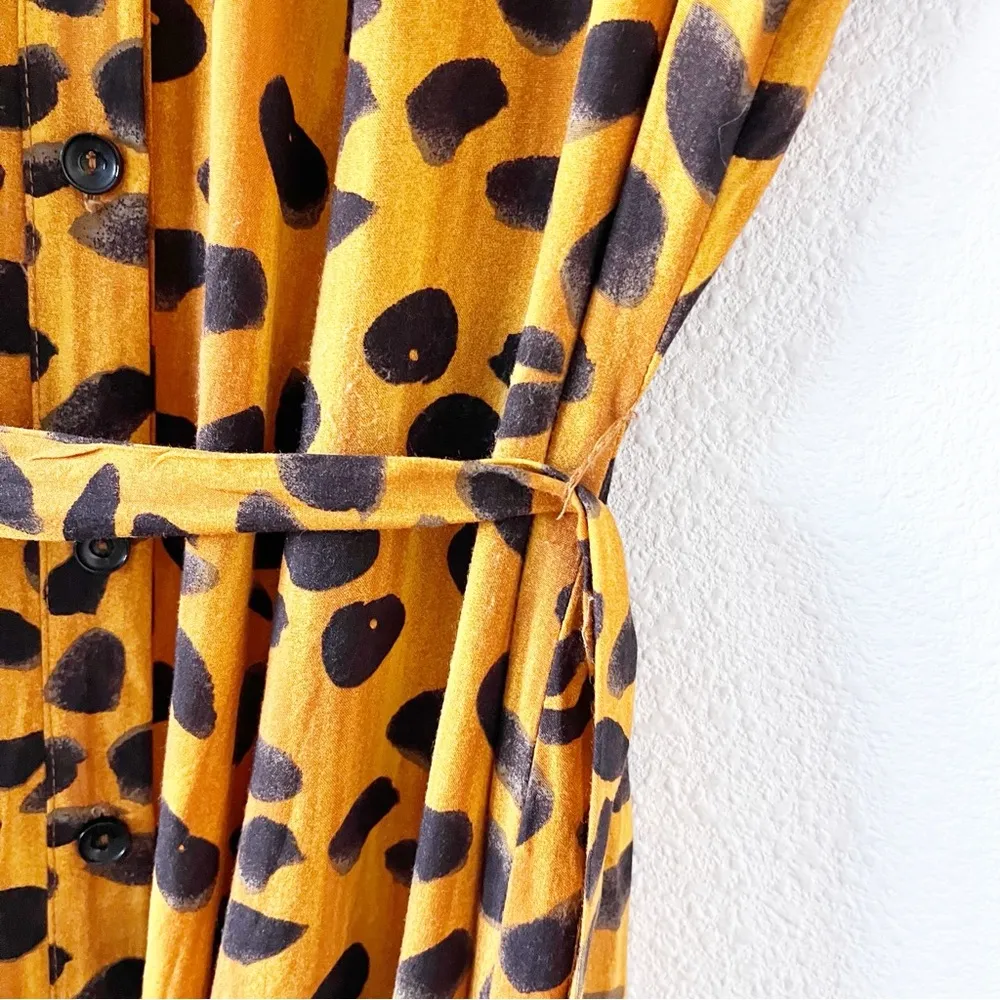 Anthropologie Porridge Vianne Animal Print Button Down Maxi Shirt Dress - Image 7