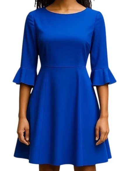 Banana Republic Flutter-Sleeve Sapphire Blue Mini Dress‎ Size 6 - Image 1