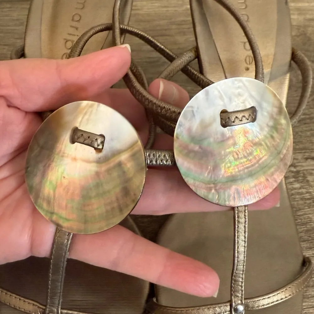 Maripe Leather Heels Shoes Mother of Pearl Abalone Shell Detail Women’s Size 9 - Image 15