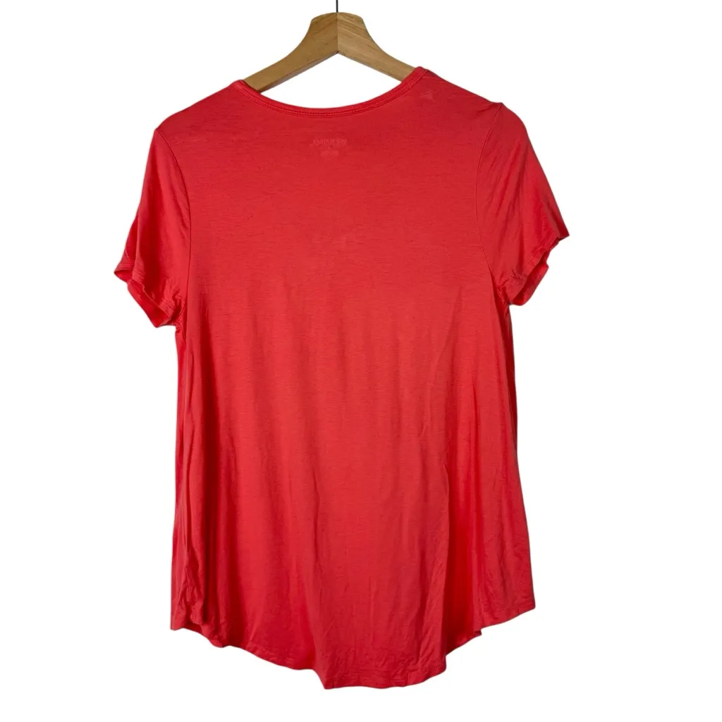 Merona Coral Orange Scoop Neck Short Sleeve T-Shirt S - Image 2