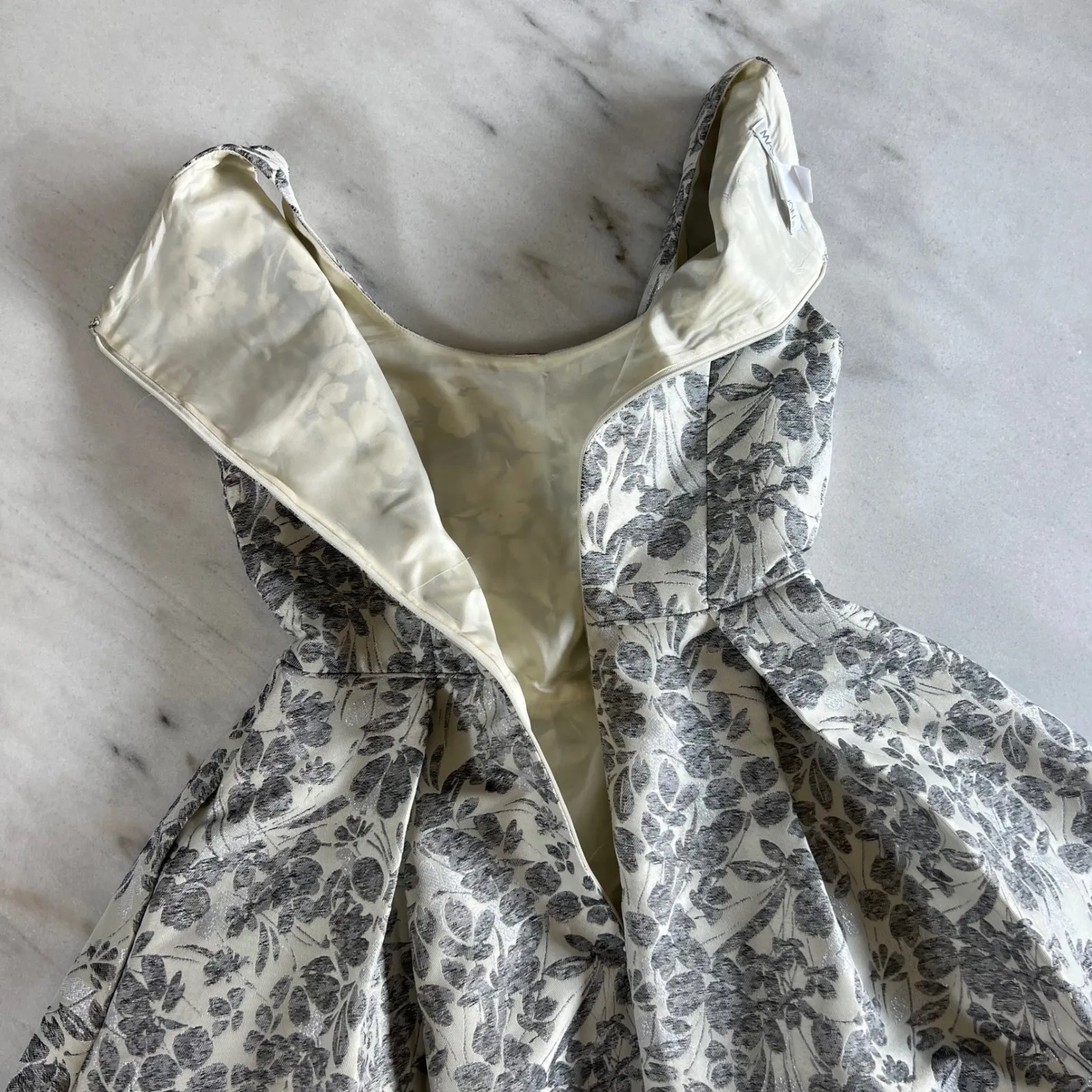 Maggy London Floral Fit & Flare Party Cocktail‎ Dress Sleeveless US 4 - Image 12