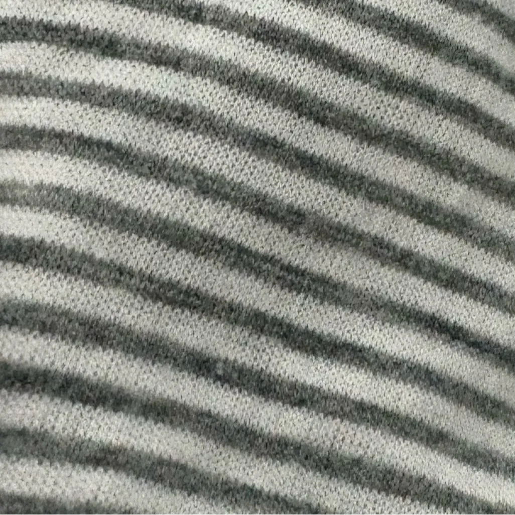 Espresso Grey and White Striped High Waist V Neck Maxi Dress Small - Image 4