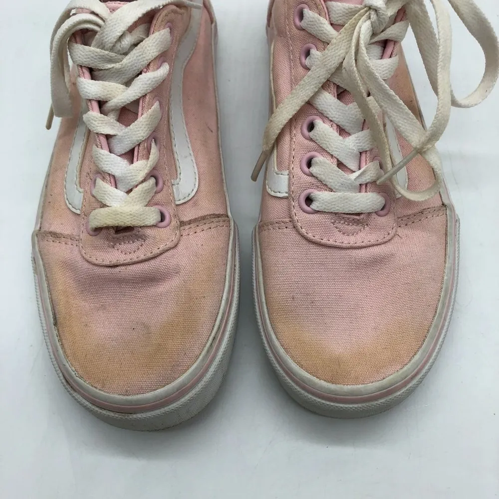 Vans Pink Canvas Sneakers Skate Shoes Low Top Womens 7 - Image 3