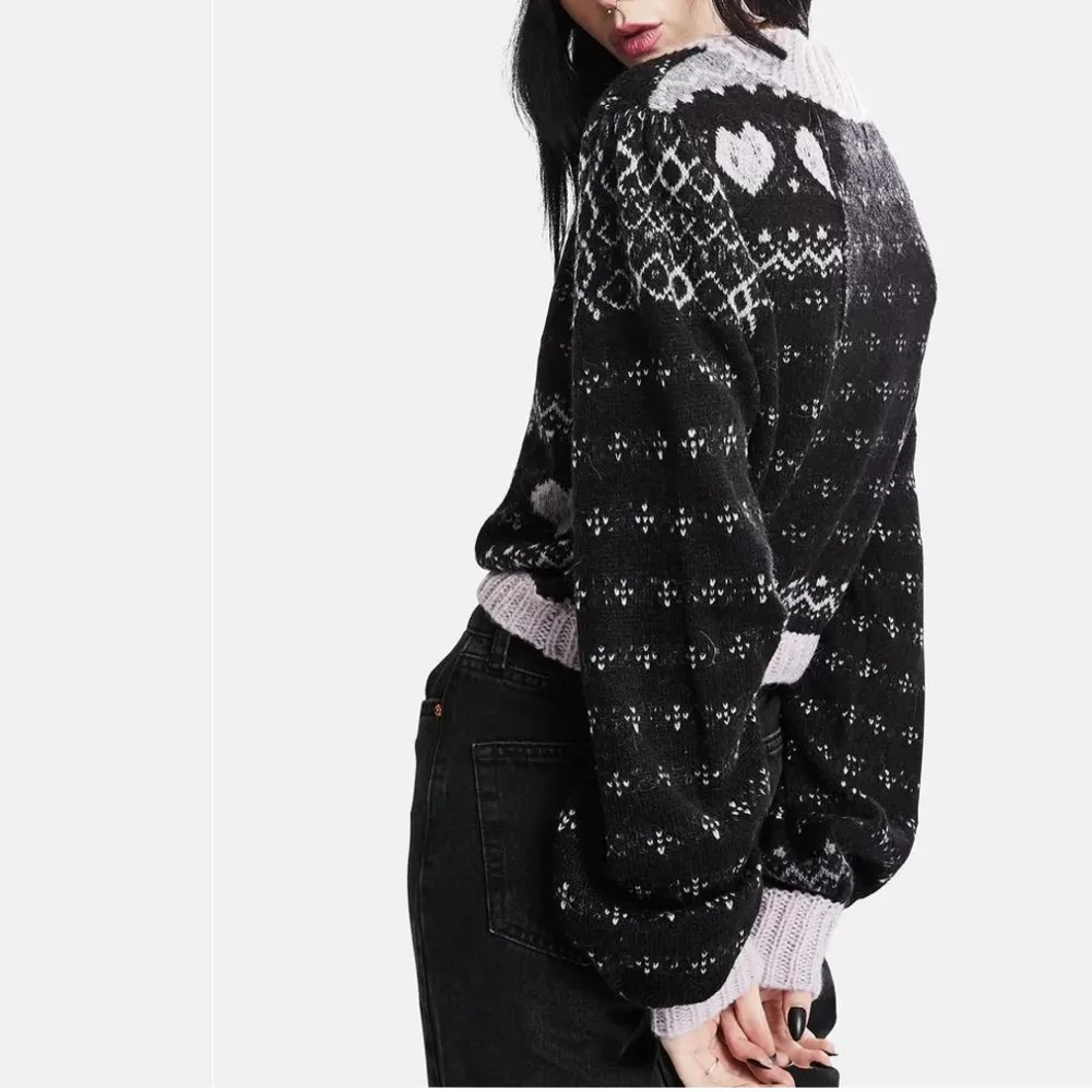 Free People Snow Globe Wool Alpaca Mock Neck Cropped Pullover Sweater: Onyx - Image 11