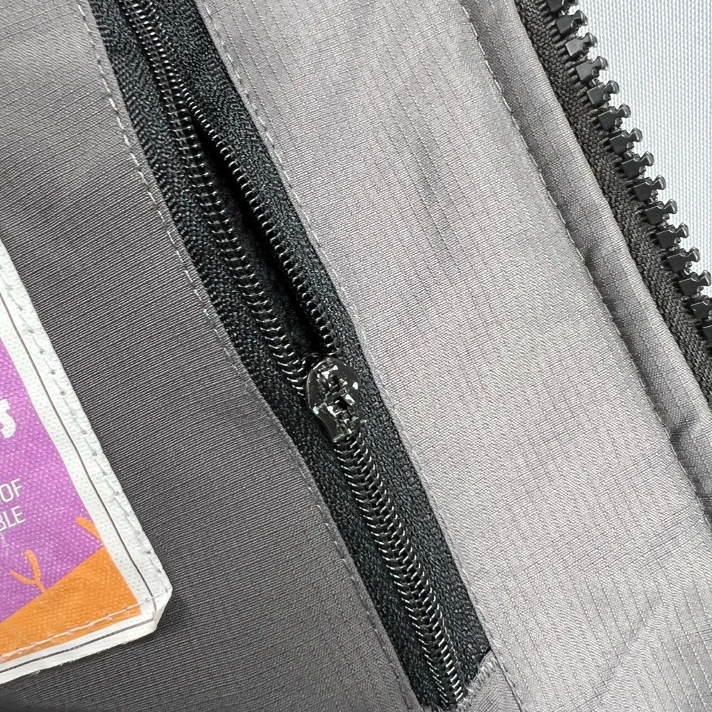 Moerdeng Womens Waterproof Ski Snow Jacket Windbreaker Gray Insulated Zip Med - Image 7