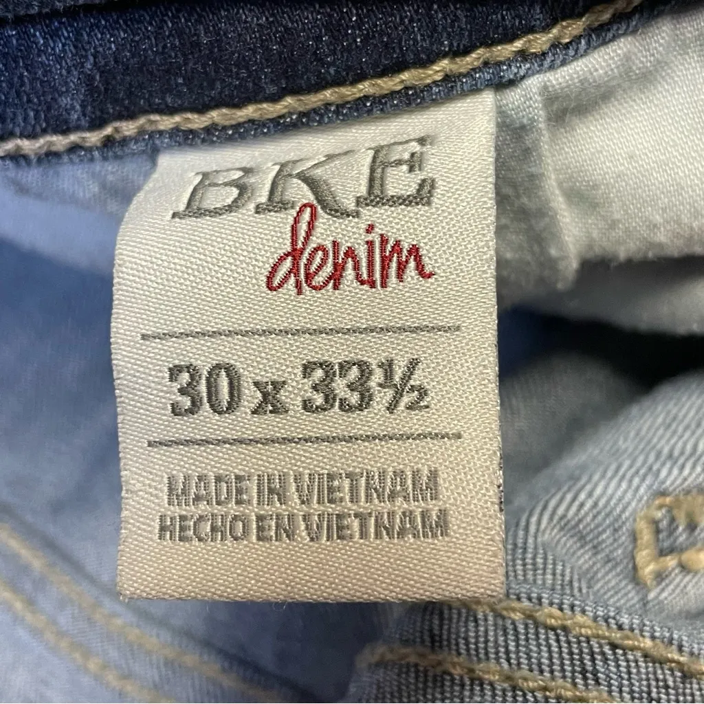 BKE Stella Bootcut Jeans Women's 30L Blue Denim Stretch Low Rise Contrast Stitch - Image 10