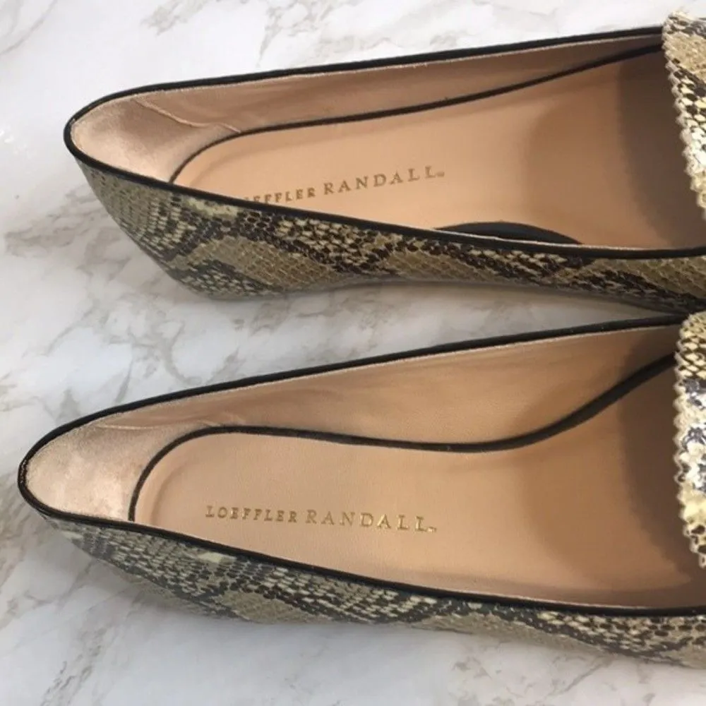 Loeffler Randall Blaise Snakeskin Loafers ballerina Flats size 9.5 - Image 6