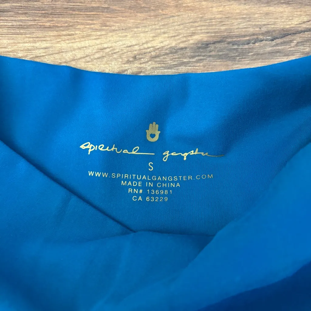 Spiritual Gangster Nyla Active Skirt Skort w/ Taping Dark Turquoise NWT - Image 6