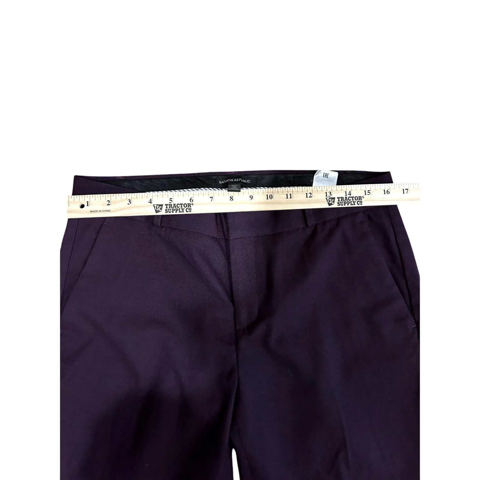 Banana Republic Size 10 Petite Wine Colored Trouser Pant Office Party - Image 4