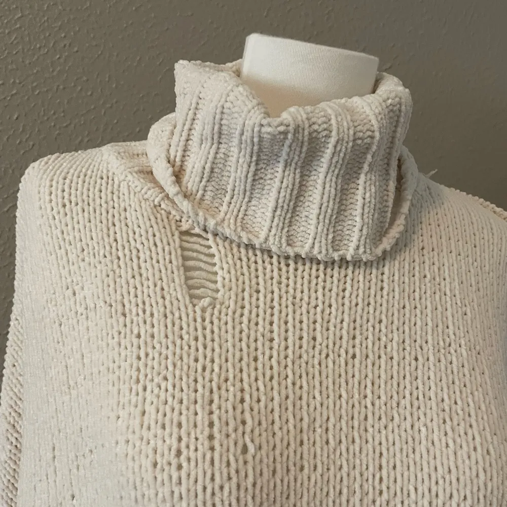 Aerie Oversized Chenille Cream Tunic Sweater - Image 5