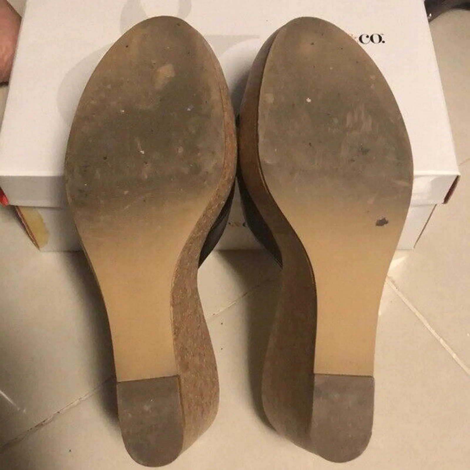 Style & Co black gold chain cork wedges Wedge Bottoms Women’s Size‎ 8.5 - Image 6