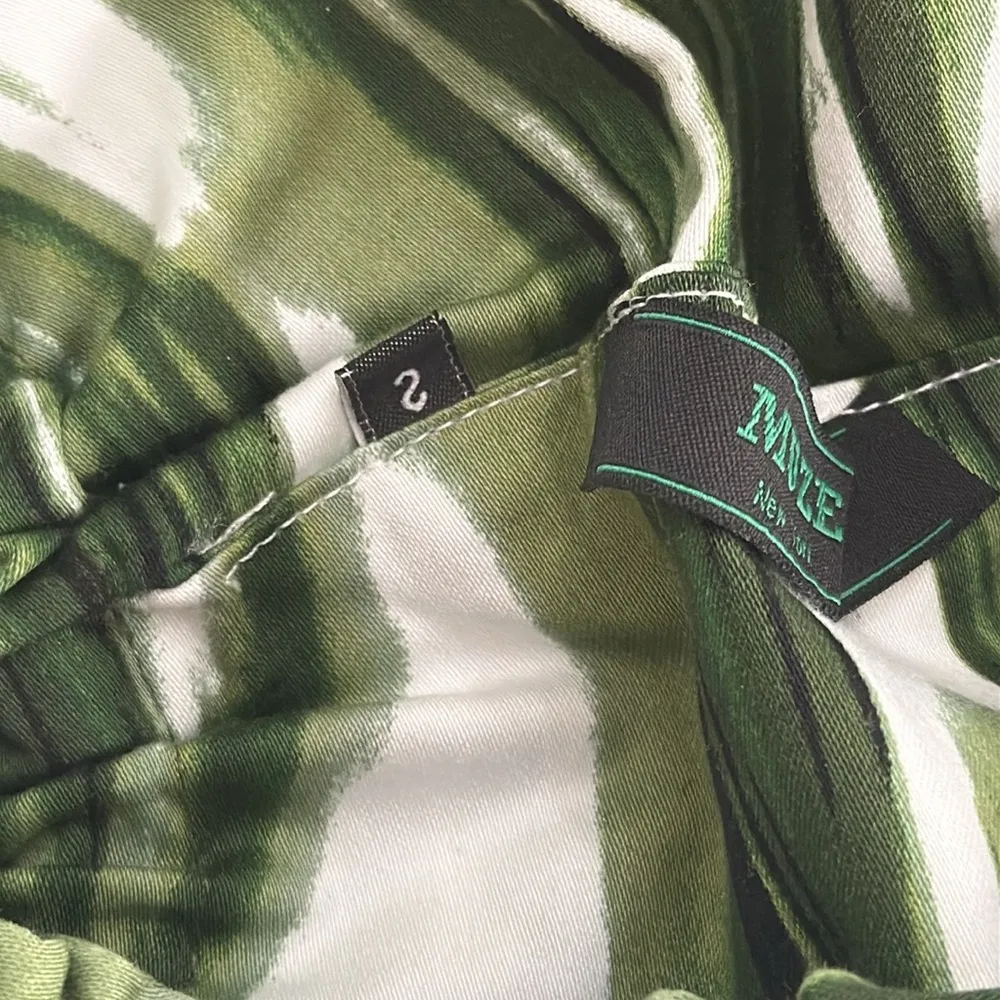 Muze New York Green Strapless Crop Top Size Small Marble Print Tube Top - Image 6