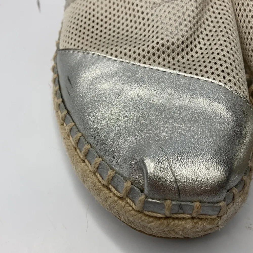 Toms‎ mesh and silver espadrille flats size 7.5 - Image 4