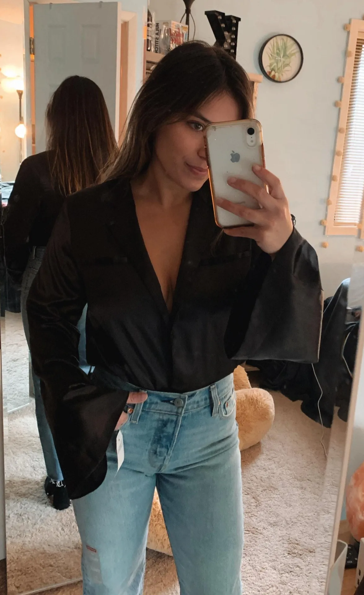 Roam Designer Black Silk Bodysuit - Image 4