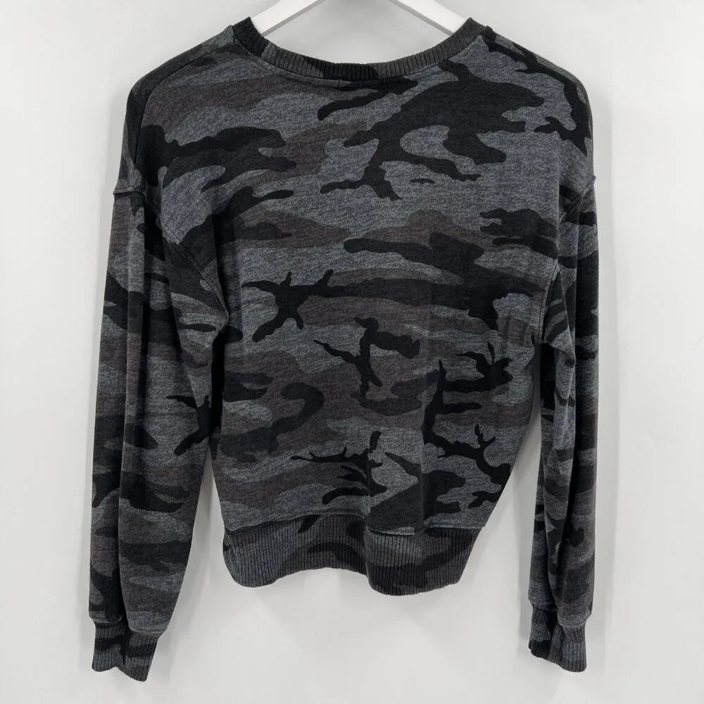 Rails Ramona Iron Camo Print Gray Black Sweatshirt Pullover Top Women’s Size XS - Image 5