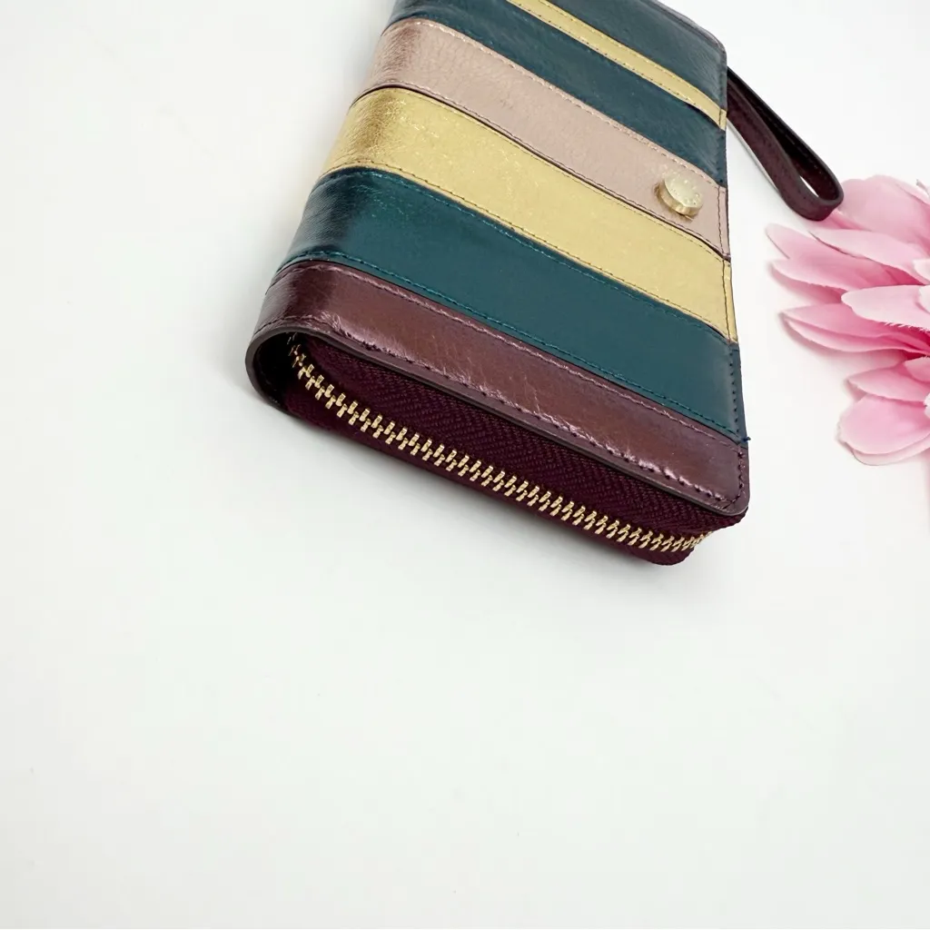 Radley London Clifton Hall Phone Wristlet Wallet Metallic Amethyst Gold Heritage - Image 6