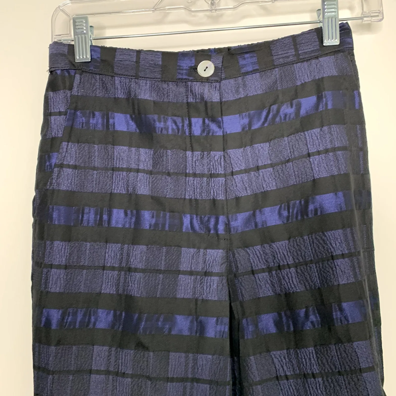 Ciao Lucia Pietro Woven Taffeta Pant Sapphire Womens Blue Size Small Made in La White - Image 5