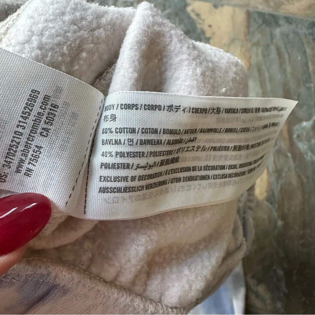 Hollister Feel Good Fleece Dad Joggers Sweatpants Blue Gray Tie Dye Size XS - Image 7