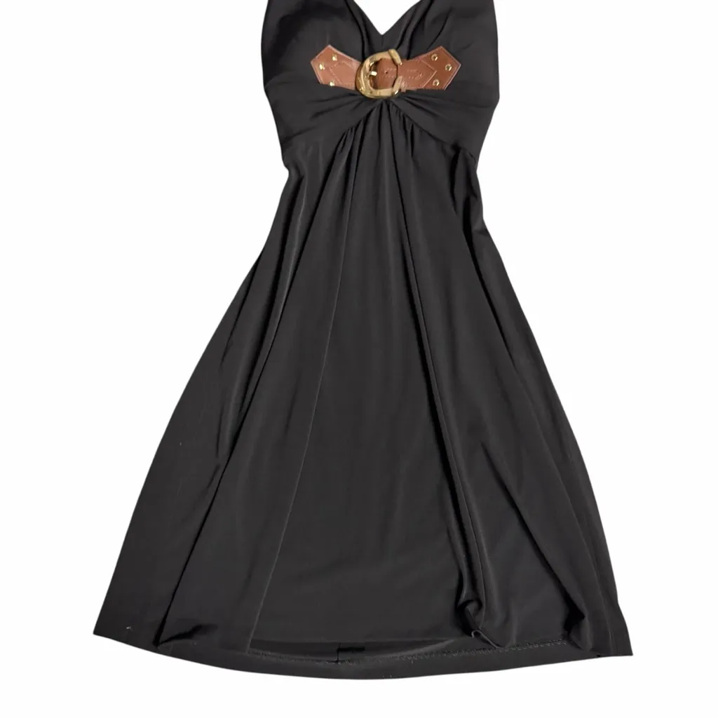 Y2K Cache Belted Halter Dress Size XS - Image 5