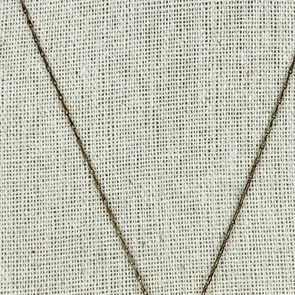 Gold Tone Rhinestone Pendant Chain Link Necklace - Image 6