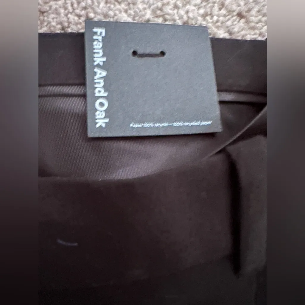 NWT Frank And Oak Grant Tapered Pant High Rise Black Dress Pant size 12 - Image 8