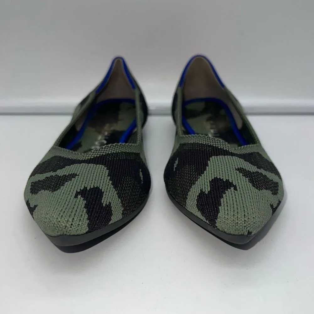 Rothy’s “The Point” Green Camouflage Pointy‎ Toe Flats - Image 2