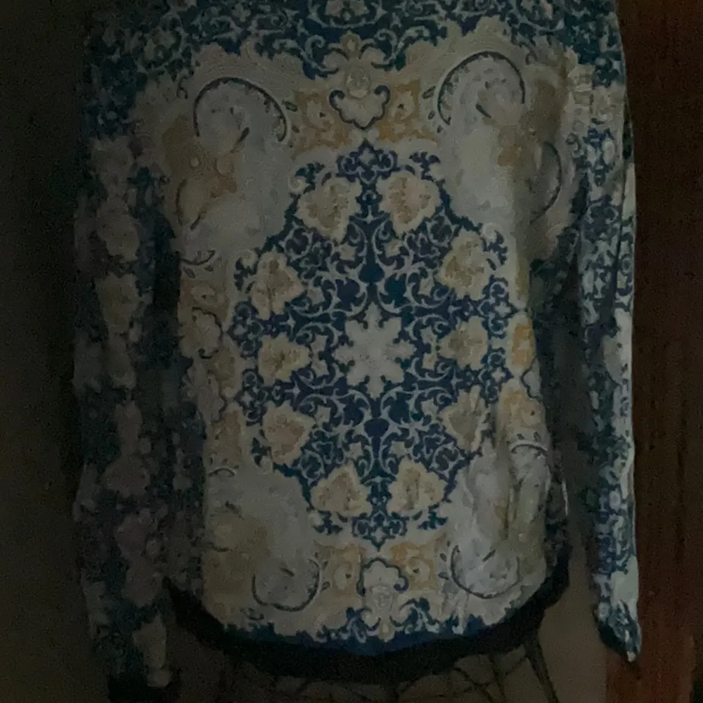 Talbots Cotton-Blend Print Cardigan Sz. L - Image 4