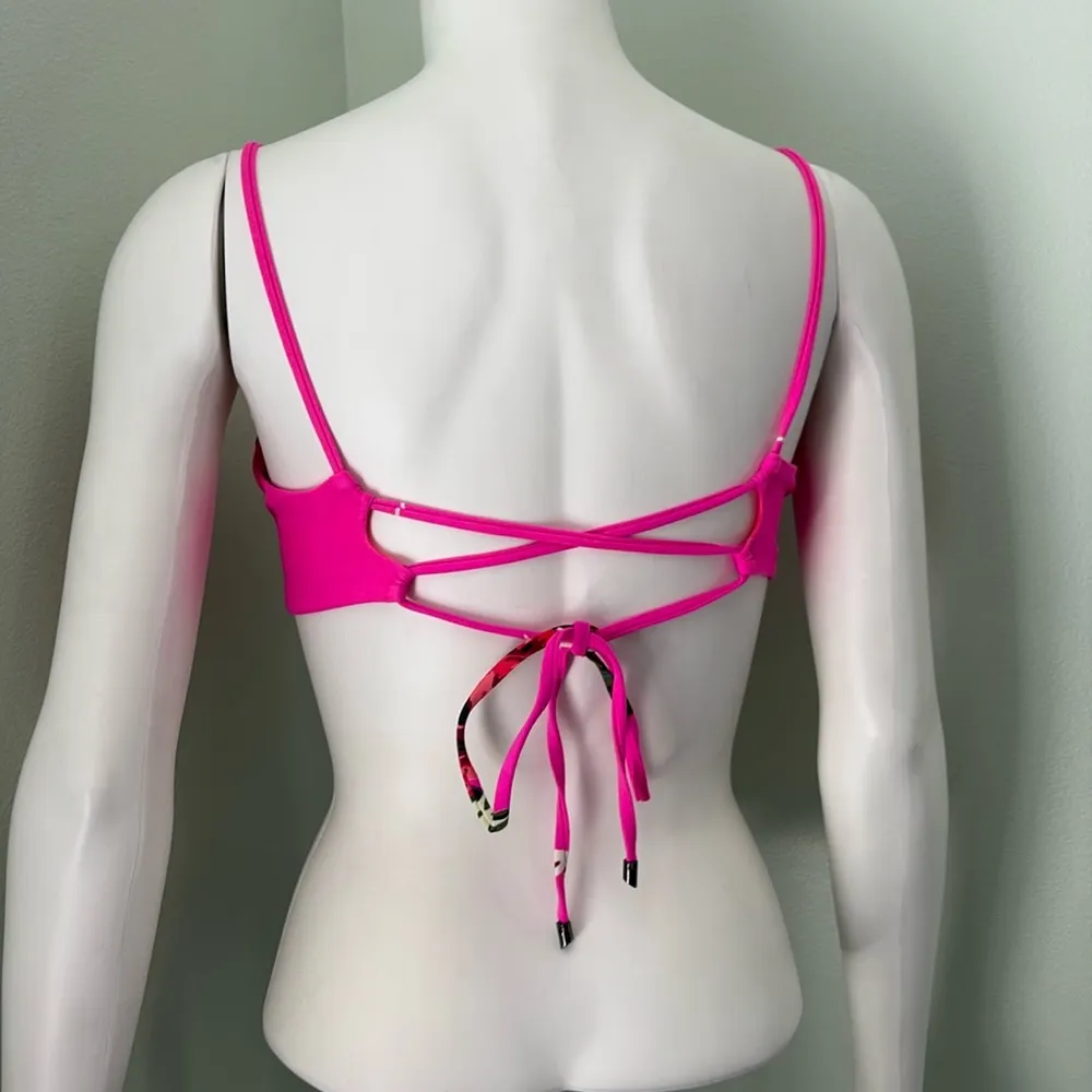 Maaji Bikini Top Reversible Neon Pink - Image 2